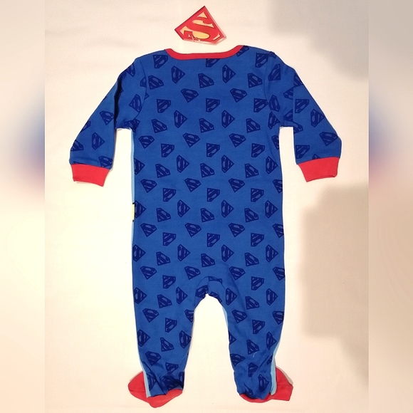 🔥SALE🔥 Superman DC Comics Baby Boy's Footies Sleeper NWT Sizes 6-12M, 12-18M - Picture 5 of 6